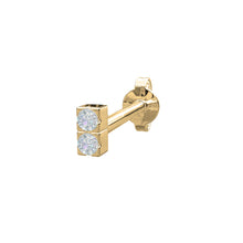 Load image into Gallery viewer, Piercing 14 CT. Gold and Diamond mini stud with Butterfly
