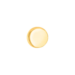 Men's Earring Stud Plate 5mm Gold
