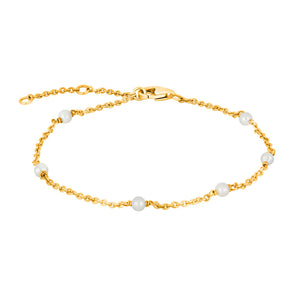 So Fine Pearl and 18ct goldplated chain Bracelet.