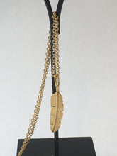 Load image into Gallery viewer, Gold Feather Pendant Small