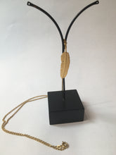 Load image into Gallery viewer, Gold Feather Pendant Medium