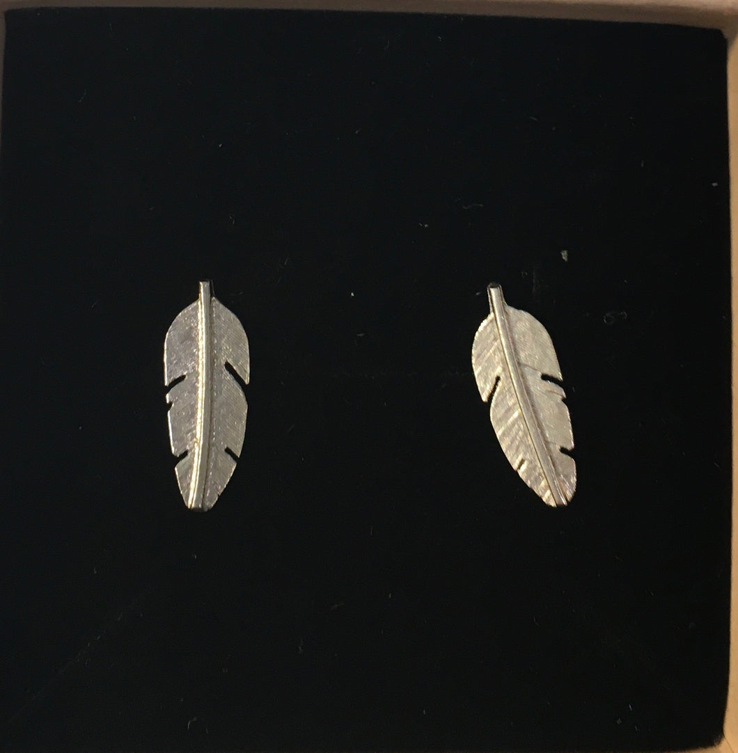 Feather Stud Earring Sterling Silver
