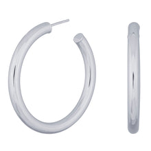 Load image into Gallery viewer, Thick Silver Hoops 40mm
