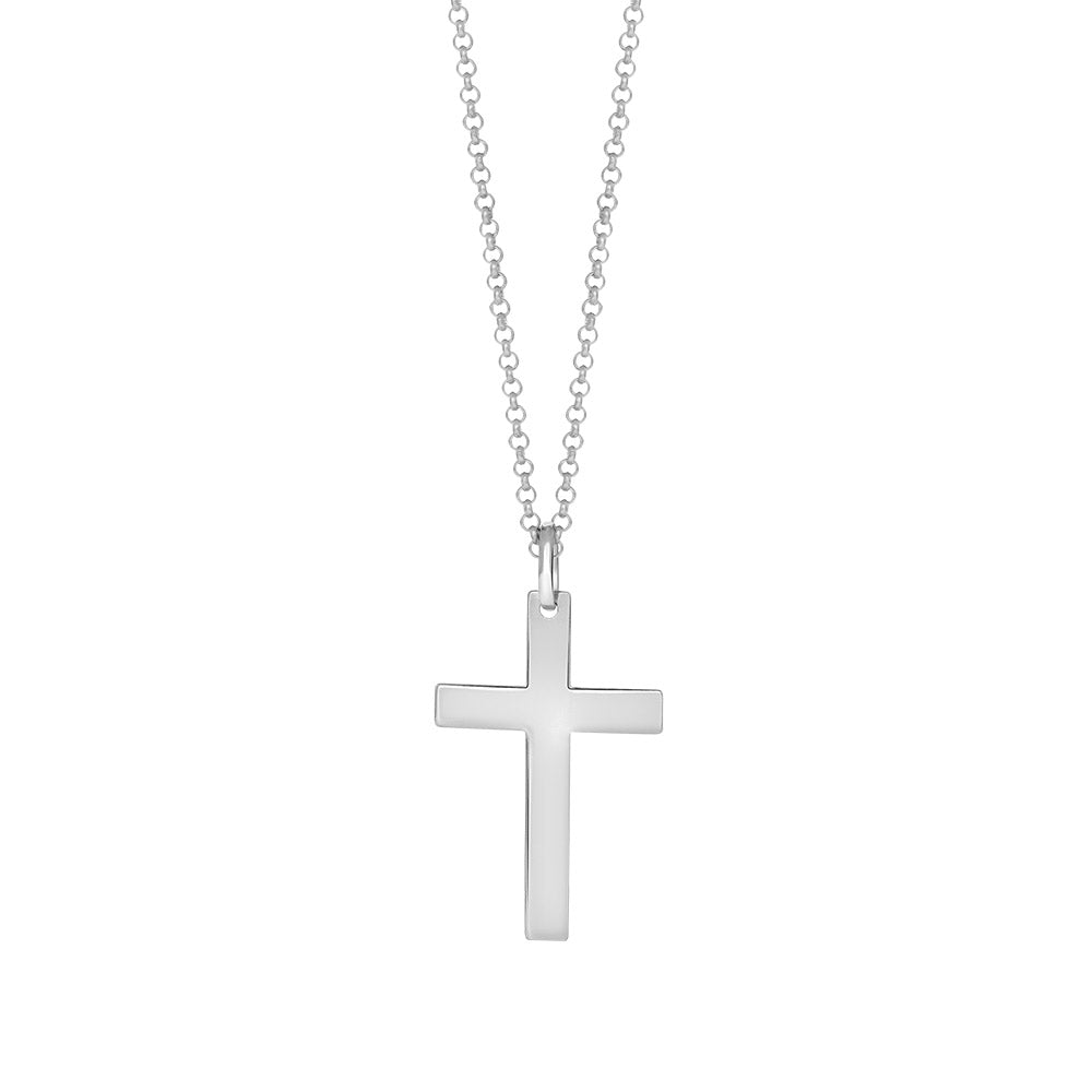 Men's  Sterling Silver Cross and Chain
