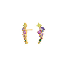 Load image into Gallery viewer, Earrings Climbers with Colour Gold
