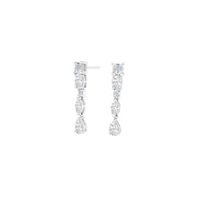 Load image into Gallery viewer, Elegant drop Silver Earrings with Cubic Zirconium

