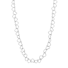 Load image into Gallery viewer, Silver Hearts Necklace 50cm
