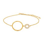 2 Circle Trend Gold Bracelet