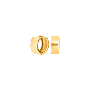 18ct Gold Plated Sterling Silver Creoles. 6.5mm width