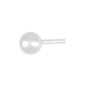 Men's Earring Ball Stud 4mm Silver