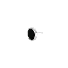 Load image into Gallery viewer, Mens Single Earring Black Onyx in Silver
