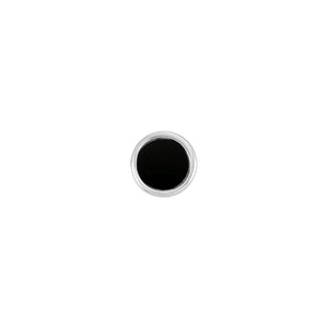 Mens Single Earring Black Onyx in Silver