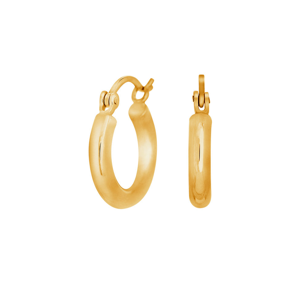 Simple Hoops Gold-plated silver 15mm