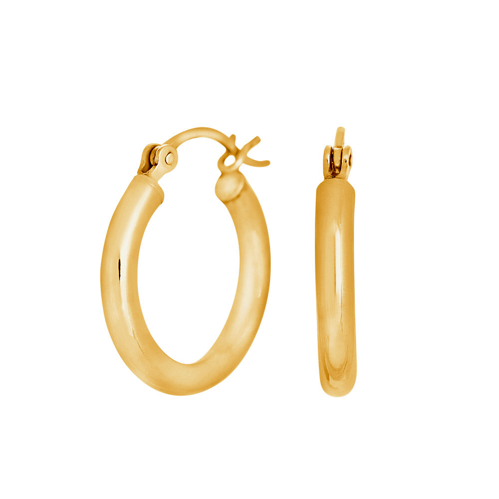 Thick Hoops Gold-plated silver 20mm