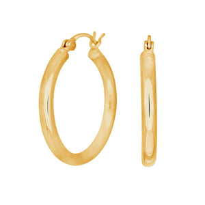 Simple Hoops Gold-plated silver 25mm