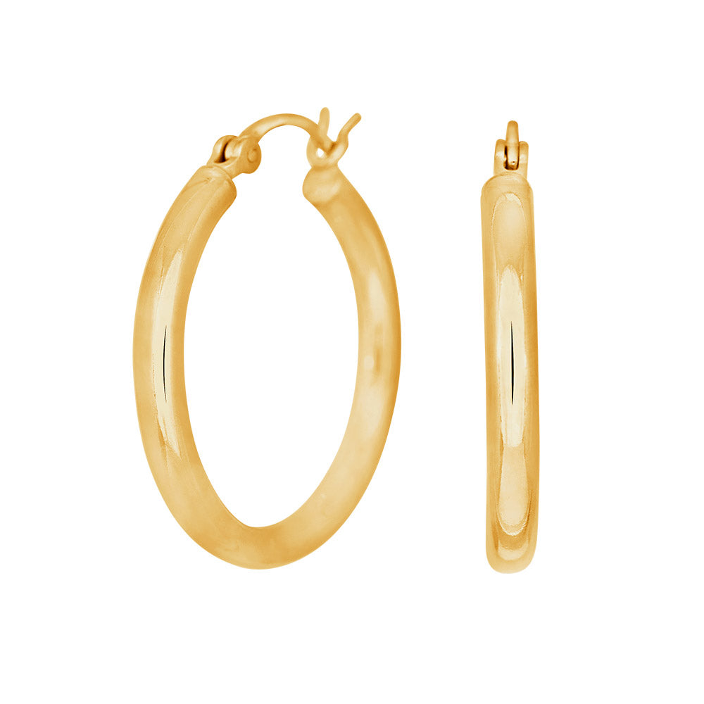 Simple Hoops Gold-plated silver 25mm