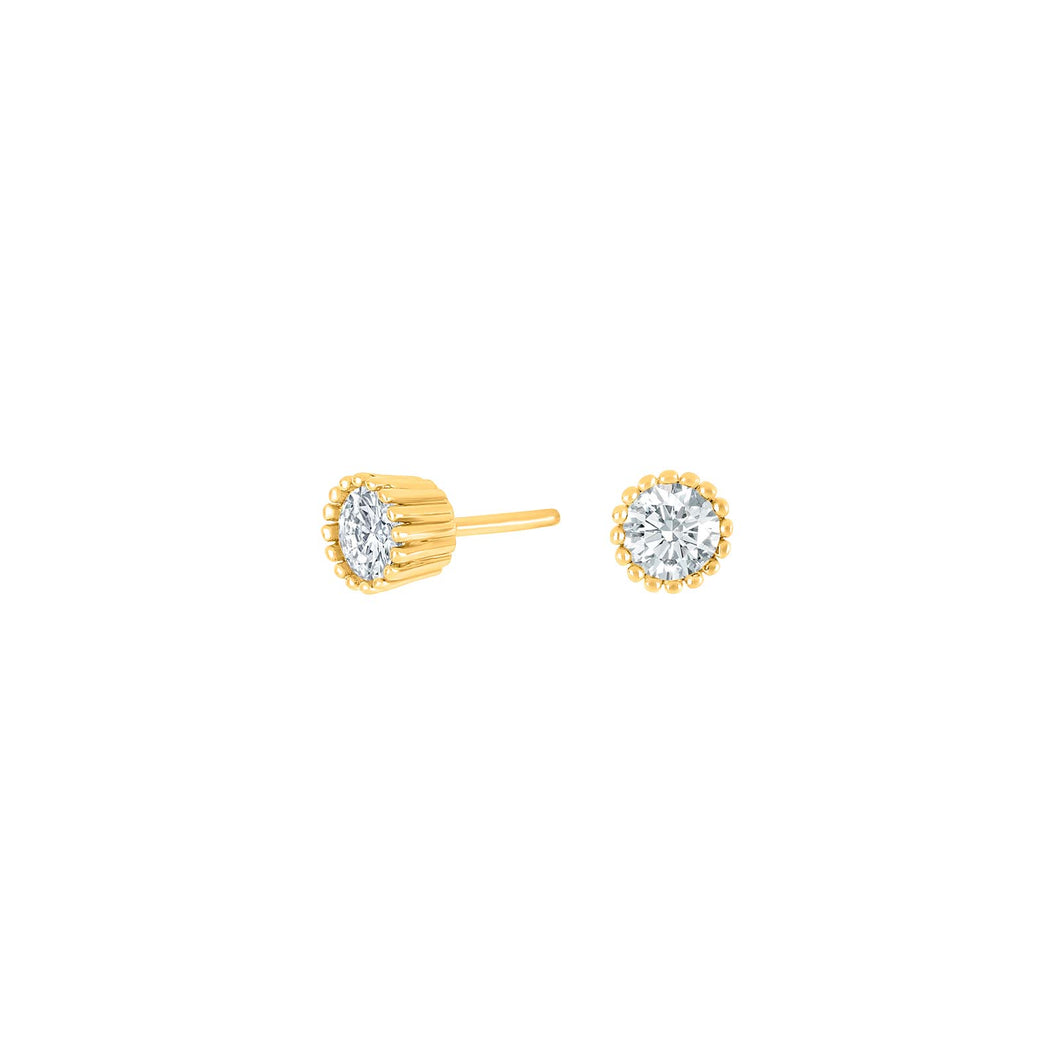 Fine Stud Earrings Cupcake 18ct gold plated  Sterling Silver