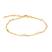 Load image into Gallery viewer, So Fine Pearl and 18ct goldplated chain Bracelet.

