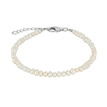 Load image into Gallery viewer, Pearl Bracelet with 3mm FWP. Silver Fittings
