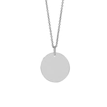Load image into Gallery viewer, Silver disc pendant
