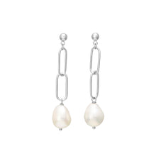 Load image into Gallery viewer, Silver Earring Baroque Freshwater Pearl 50mm

