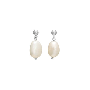 Simple Drop Earring Baroque Freshwater Pearl