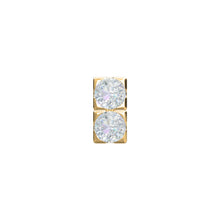 Load image into Gallery viewer, Piercing 14 CT. Gold and Diamond mini stud with Butterfly

